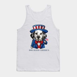 Dalmatian Dog Bless America Tank Top